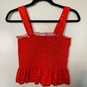 Orange floral tank- M - Urban Outfitters